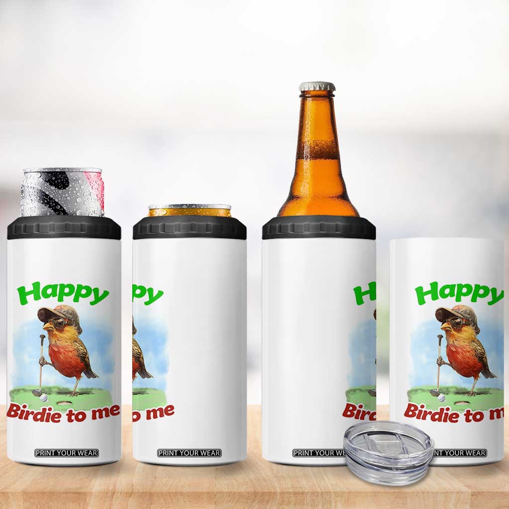 Funny Golf Birthday 4 in 1 Can Cooler Tumbler Happy Birdie To Me Golf Player TS11 Print Your Wear