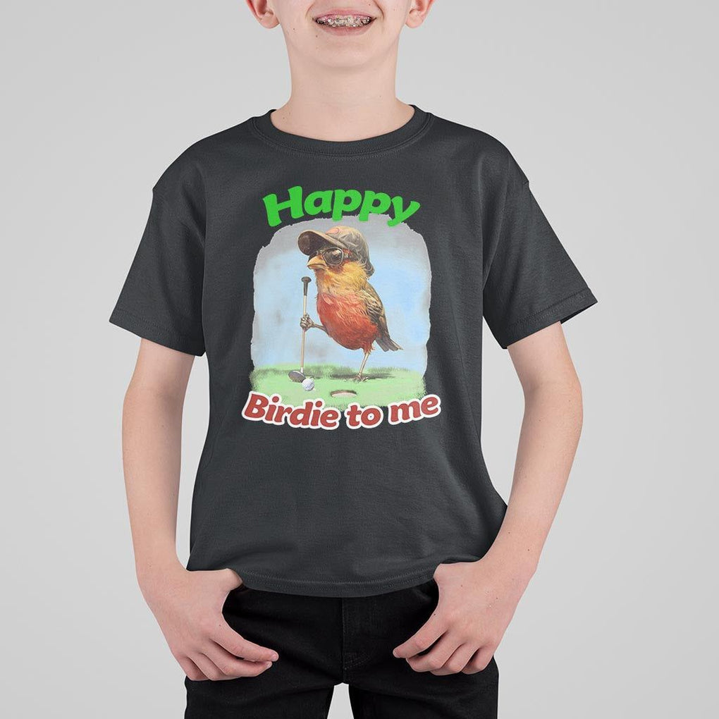 Funny Golf Birthday T Shirt For Kid Happy Birdie To Me Golf Player TS11 Black Print Your Wear