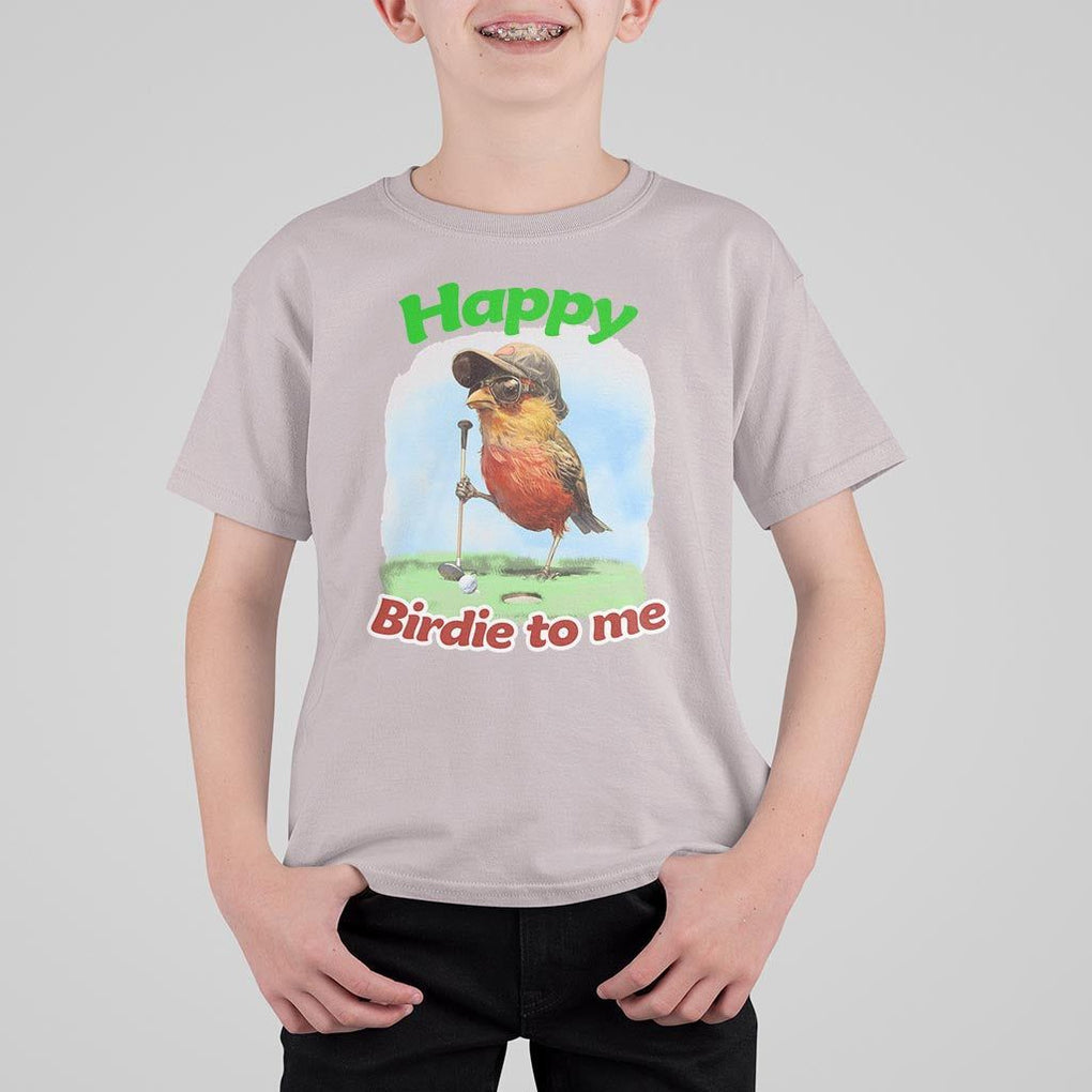 Funny Golf Birthday T Shirt For Kid Happy Birdie To Me Golf Player TS11 Ice Gray Print Your Wear
