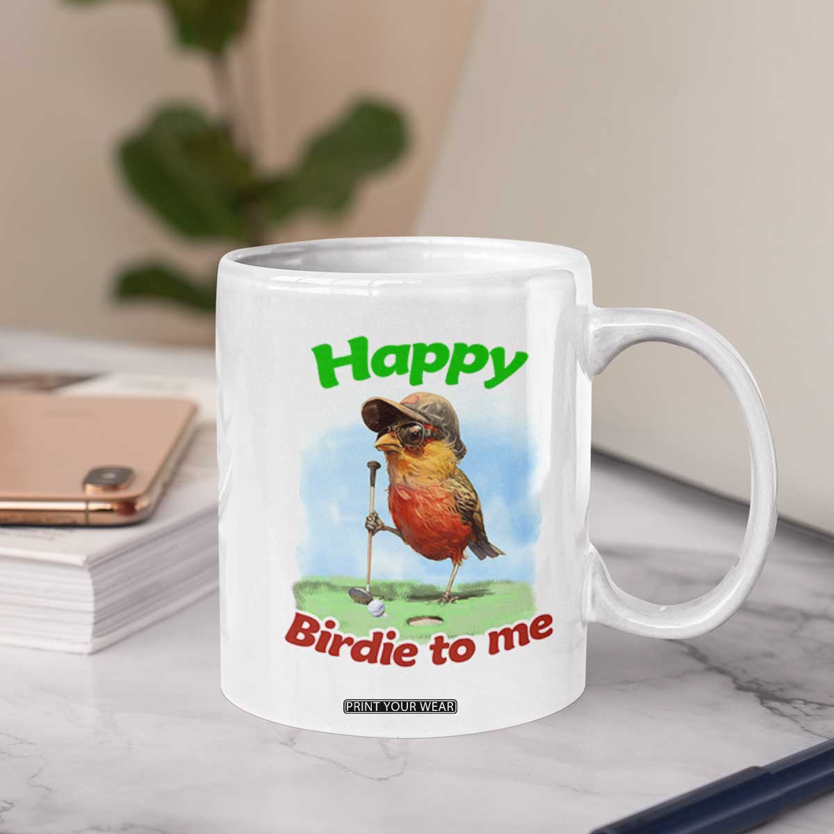 Funny Golf Birthday Coffee Mug Happy Birdie To Me Golf Player TS11 Print Your Wear