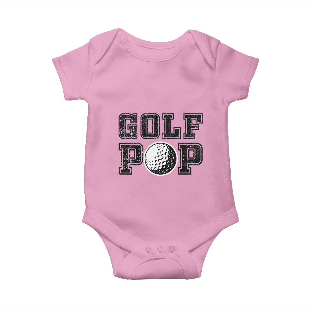 Golf Dad Baby Onesie Golf Pop Master Father's Day TS11 Light Pink Print Your Wear