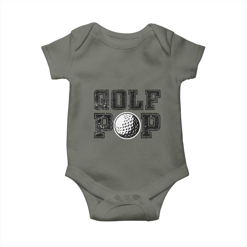 Golf Dad Baby Onesie Golf Pop Master Father's Day TS11 Military Green Print Your Wear