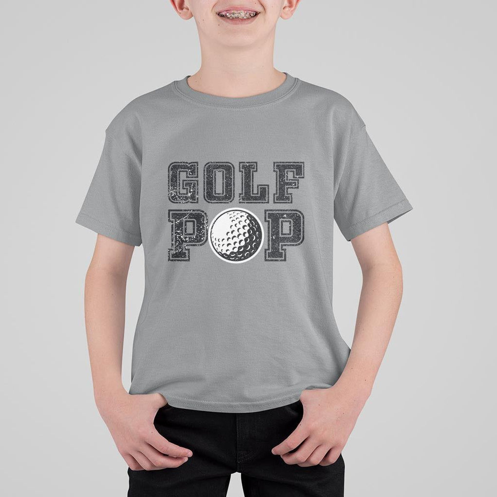 Golf Dad T Shirt For Kid Golf Pop Master Father's Day TS11 Sport Gray Print Your Wear
