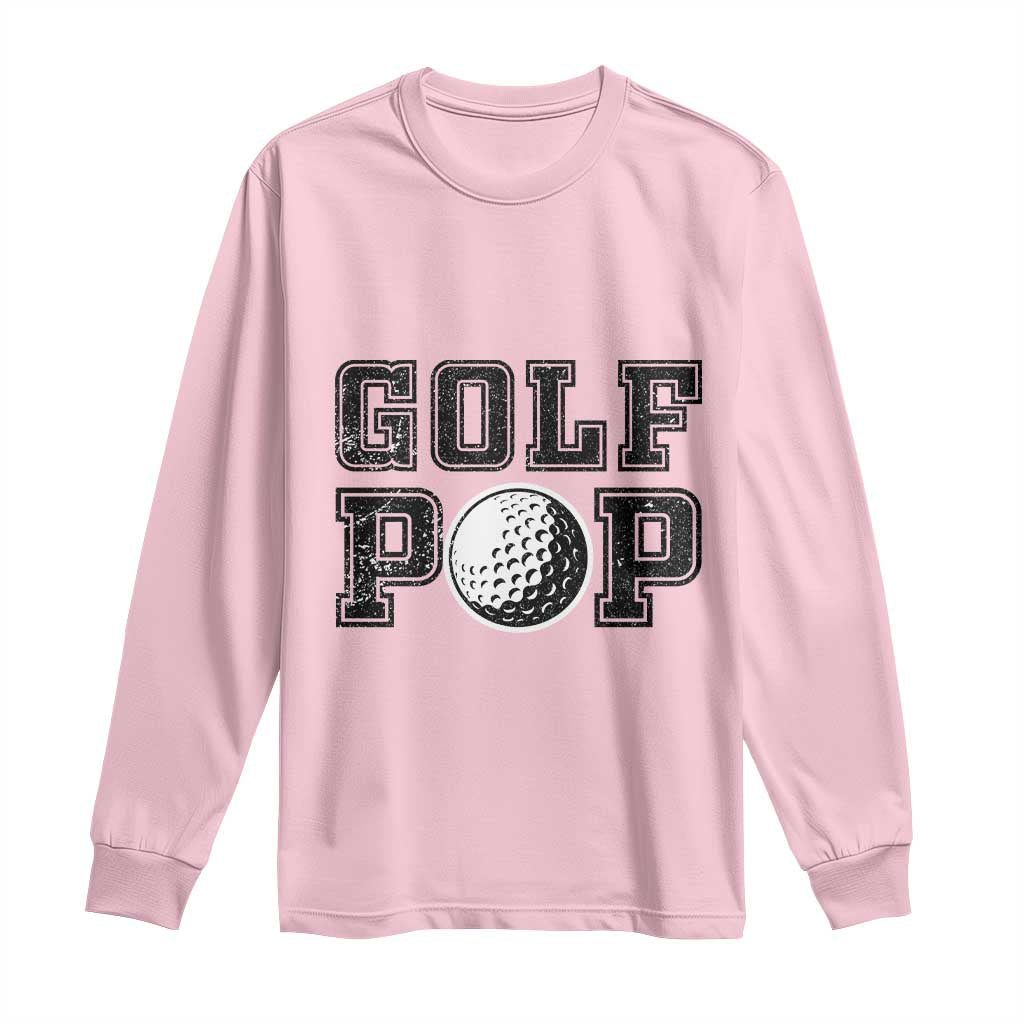 Golf Dad Long Sleeve Shirt Golf Pop Master Father's Day TS11 Light Pink Print Your Wear