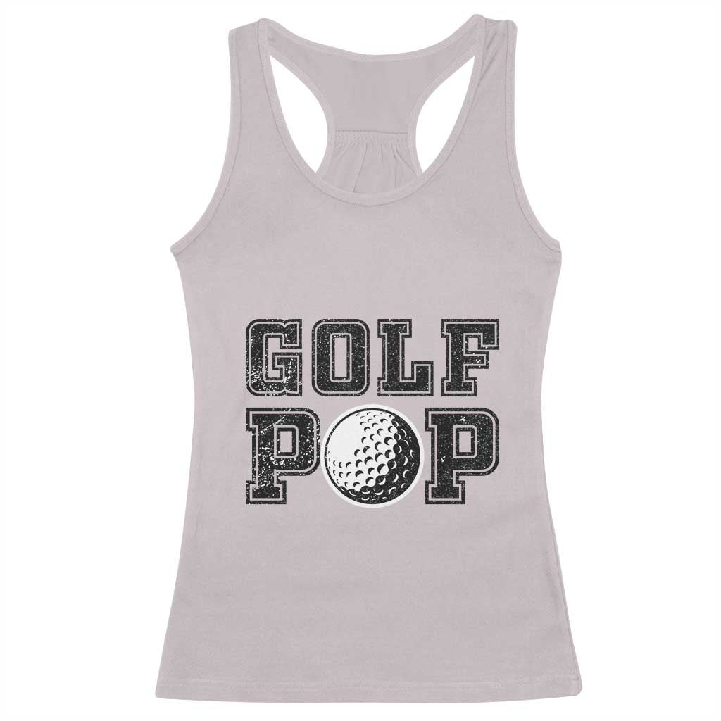 Golf Dad Racerback Tank Top Golf Pop Master Father's Day TS11 Ice Gray Print Your Wear
