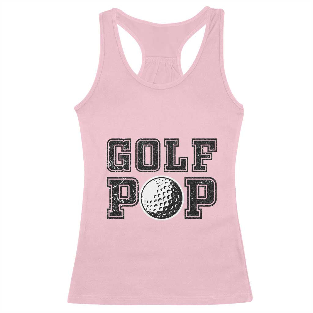 Golf Dad Racerback Tank Top Golf Pop Master Father's Day TS11 Light Pink Print Your Wear