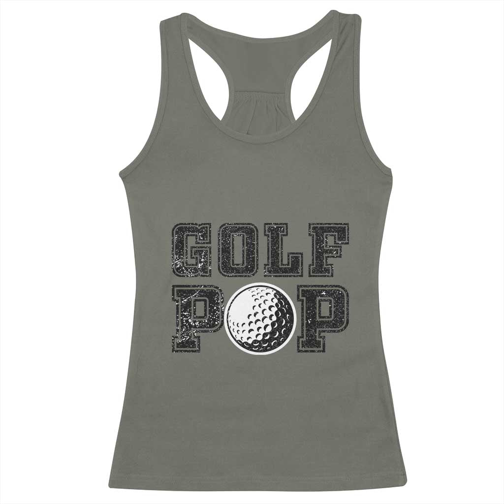 Golf Dad Racerback Tank Top Golf Pop Master Father's Day TS11 Military Green Print Your Wear