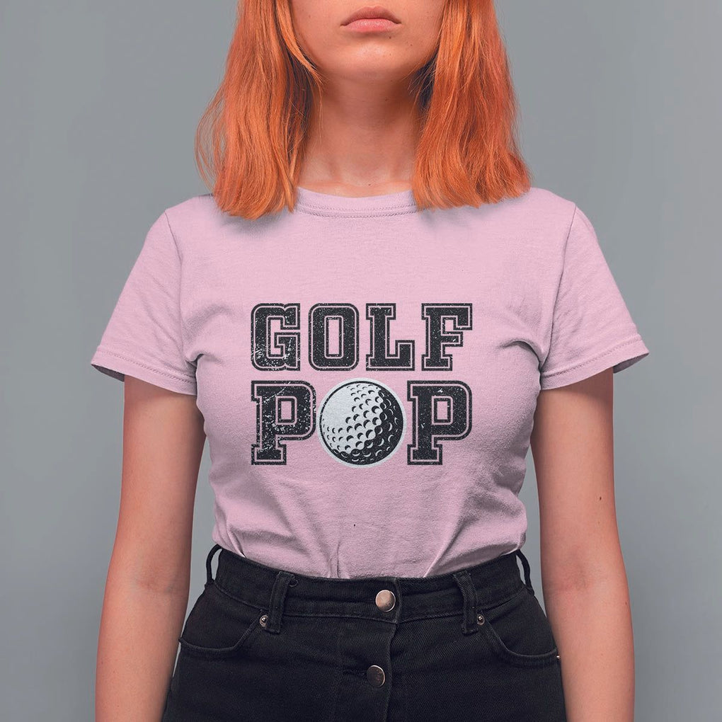 Golf Dad T Shirt For Women Golf Pop Master Father's Day TS11 Light Pink Print Your Wear