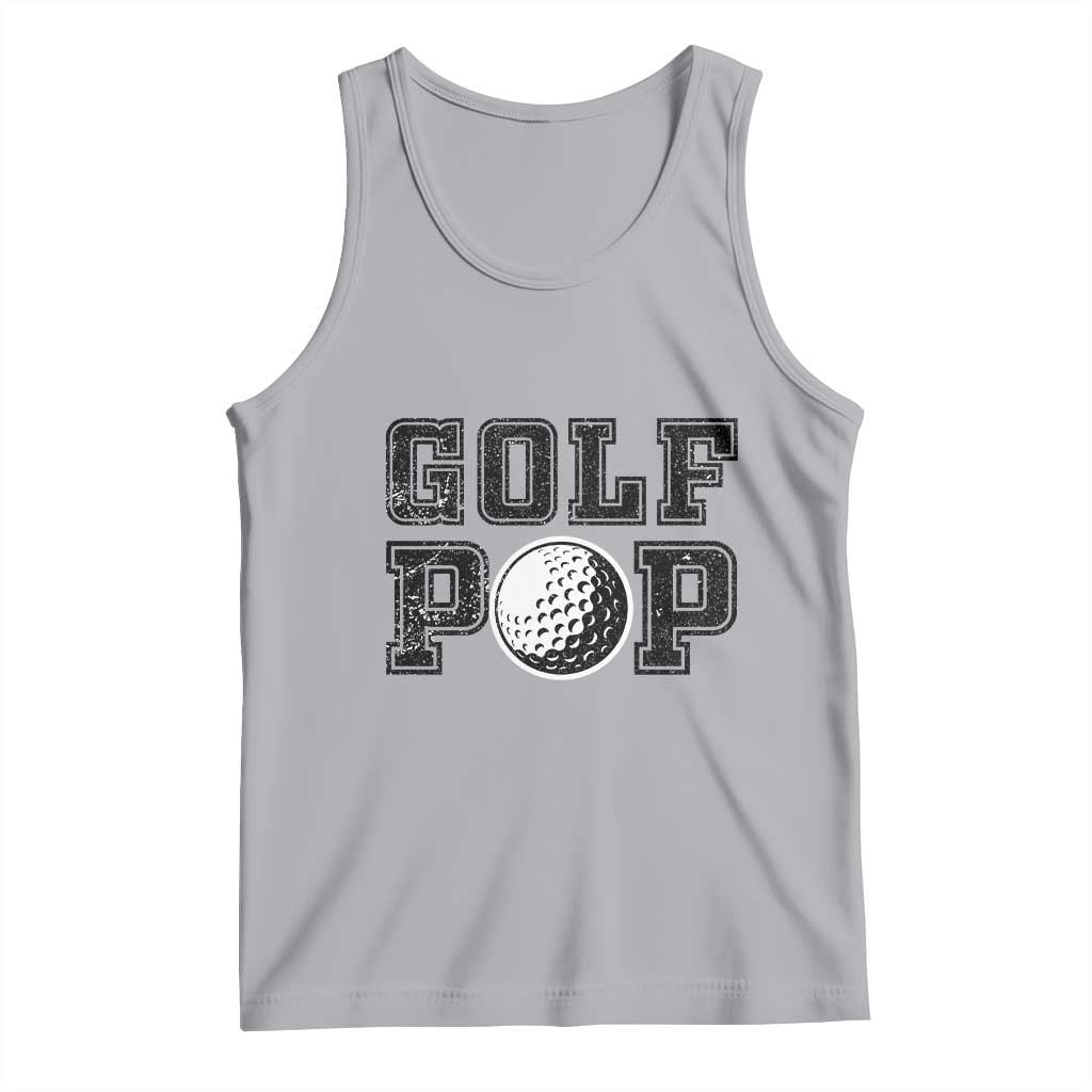 Golf Dad Tank Top Golf Pop Master Father's Day TS11 Athletic Heather Print Your Wear