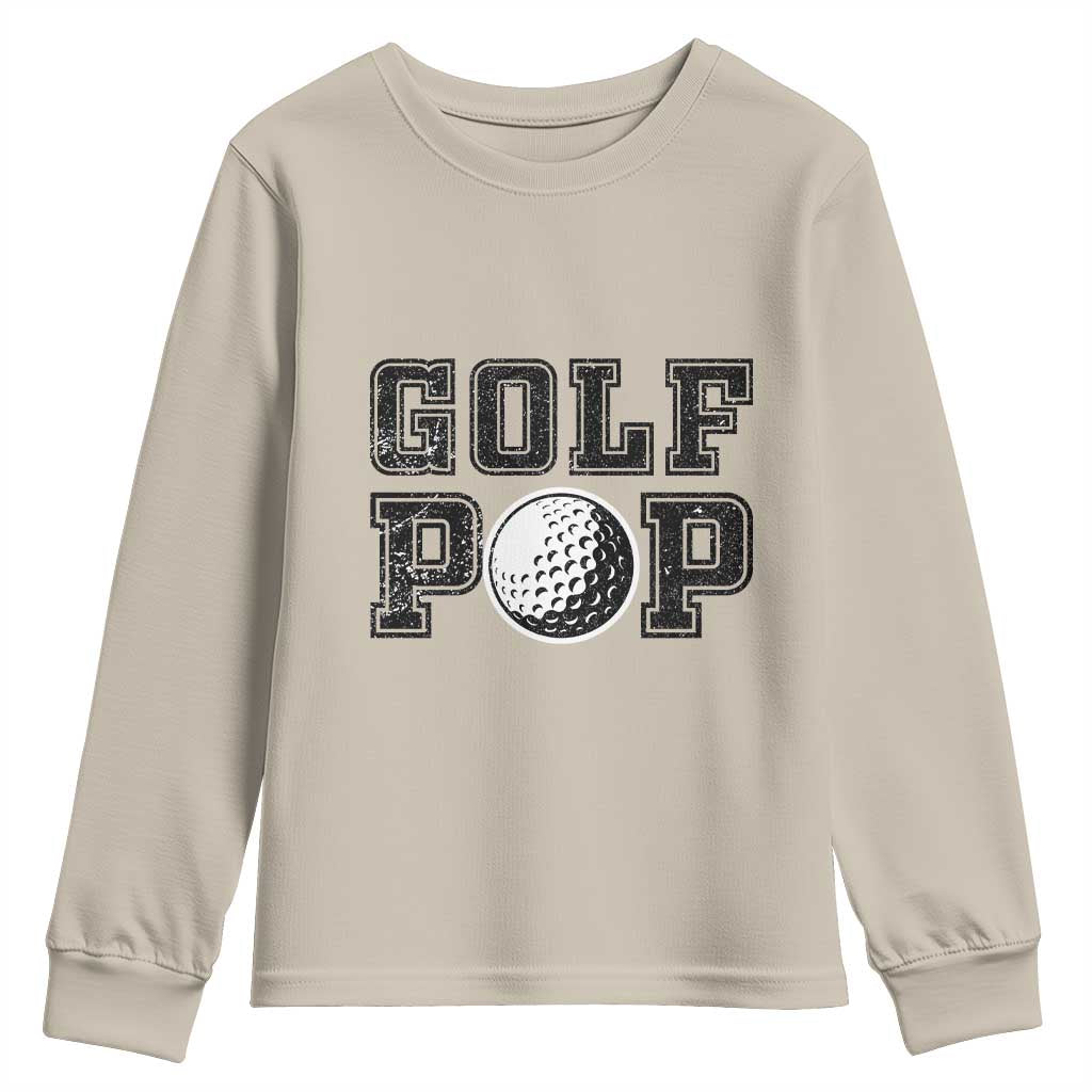 Golf Dad Youth Sweatshirt Golf Pop Master Father's Day TS11 Sand Print Your Wear