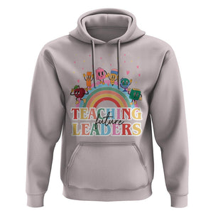 Teacher Hoodie Teaching Future Leaders Retro Groovy Education Back To School TS11 Ice Gray Print Your Wear