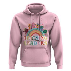 Teacher Hoodie Teaching Future Leaders Retro Groovy Education Back To School TS11 Light Pink Print Your Wear