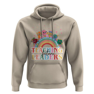 Teacher Hoodie Teaching Future Leaders Retro Groovy Education Back To School TS11 Sand Print Your Wear