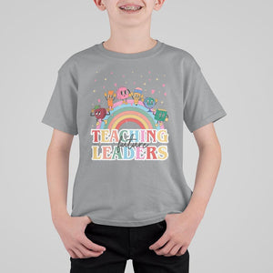 Teacher T Shirt For Kid Teaching Future Leaders Retro Groovy Education Back To School TS11 Sport Gray Print Your Wear