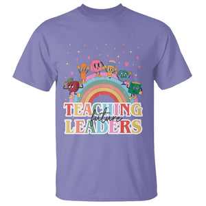 Teacher T Shirt Teaching Future Leaders Retro Groovy Education Back To School TS11 Violet Print Your Wear