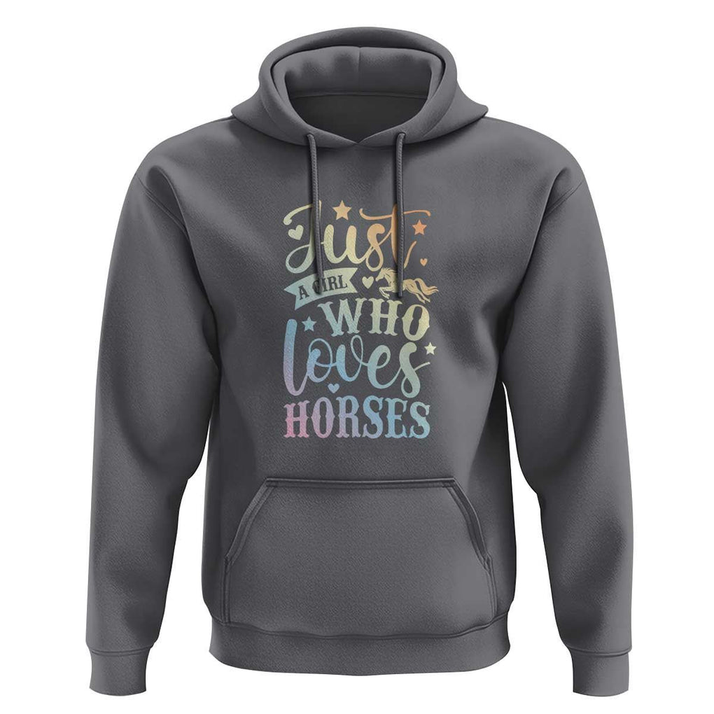 Horse Lover Hoodie Just A Girl Who Loves Horse TS11 Charcoal Print Your Wear