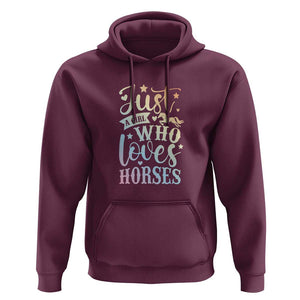 Horse Lover Hoodie Just A Girl Who Loves Horse TS11 Maroon Print Your Wear
