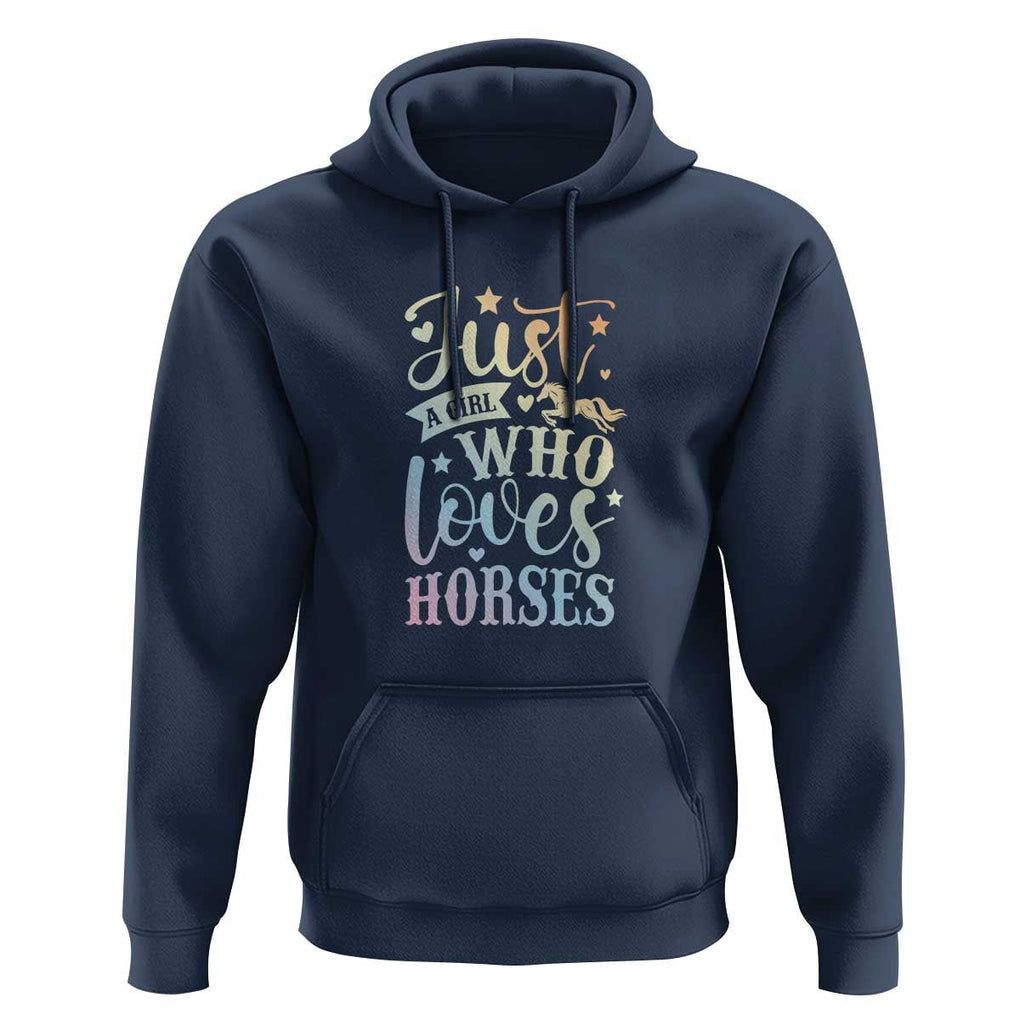 Horse Lover Hoodie Just A Girl Who Loves Horse TS11 Navy Print Your Wear