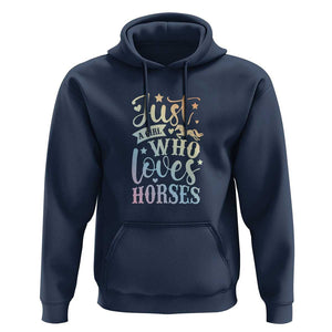 Horse Lover Hoodie Just A Girl Who Loves Horse TS11 Navy Print Your Wear
