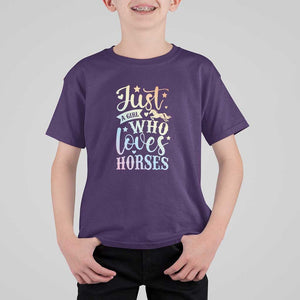 Horse Lover T Shirt For Kid Just A Girl Who Loves Horse TS11 Purple Print Your Wear