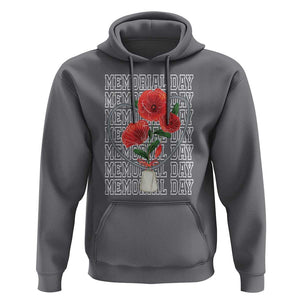 Decoration Day Hoodie Memorial Day Red Poppy Flower TS11 Charcoal Print Your Wear