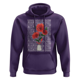 Decoration Day Hoodie Memorial Day Red Poppy Flower TS11 Purple Print Your Wear