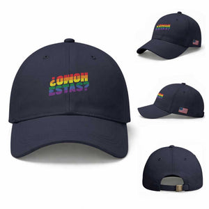 Funny Spanish Mexican Homo Estas Baseball Cap Gay Pride Ally LGBTQ Month TS11 Baseball Cap Universal Fit Navy Print Your Wear