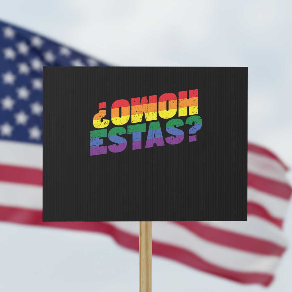 Funny Spanish Mexican Homo Estas Protest Sign Gay Pride Ally LGBTQ Month TS11 Horizontal 18
