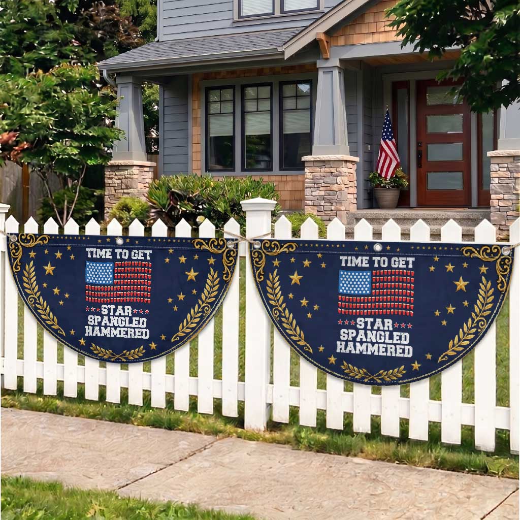 Funny Time To Get Star Spangled Hammered Patriotic Fan Flag 4th of July Drinking Beer Pong Red Cup American Flag