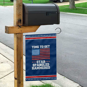 Funny Time To Get Star Spangled Hammered Garden Flag 4th of July Drinking Beer Pong Red Cup American Flag TS11 Classic Blue Red Print Your Wear