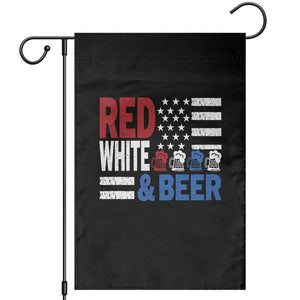 Funny American Drinking Garden Flag Red White And Beer 4th Of July USA Flag TS11 Black Print Your Wear