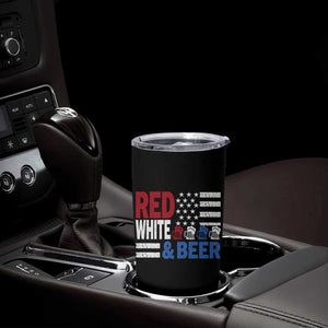 Funny American Drinking Tumbler Cup Red White And Beer 4th Of July USA Flag TS11 Print Your Wear