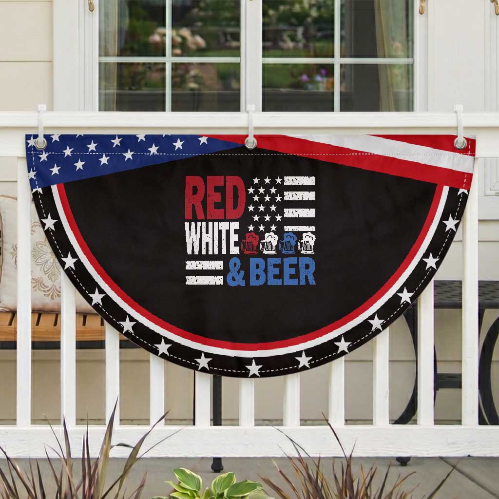 Funny American Drinking Patriotic Fan Flag Red White And Beer 4th Of July USA Flag