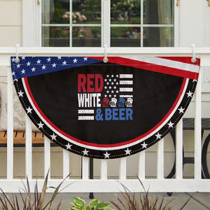 Funny American Drinking Patriotic Fan Flag Red White And Beer 4th Of July USA Flag