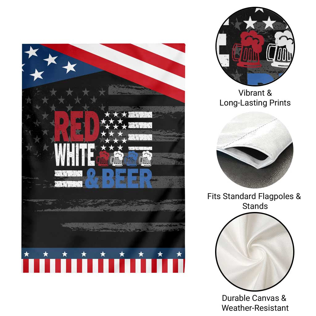 Funny American Drinking Garden Flag Red White And Beer 4th Of July USA Flag TS11 Print Your Wear