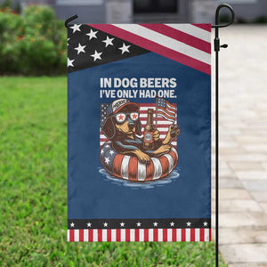 Funny In Dog Beers I've Only Had One Garden Flag 4th Of July Drinking Dachshund Beer American Flag TS11 Classic Blue Black Print Your Wear