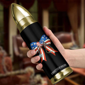 Funny 4th Of July Nurse American Flag Coquette Bow Bullet Tumbler TS11 Print Your Wear