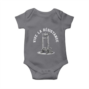Funny Vive La Resistance Baby Onesie Femme Feminist Vintage Guillotine TS11 Charcoal Print Your Wear