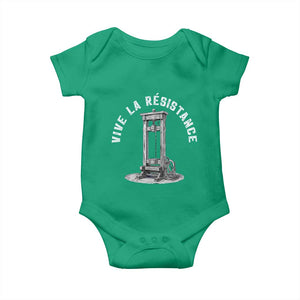 Funny Vive La Resistance Baby Onesie Femme Feminist Vintage Guillotine TS11 Irish Green Print Your Wear
