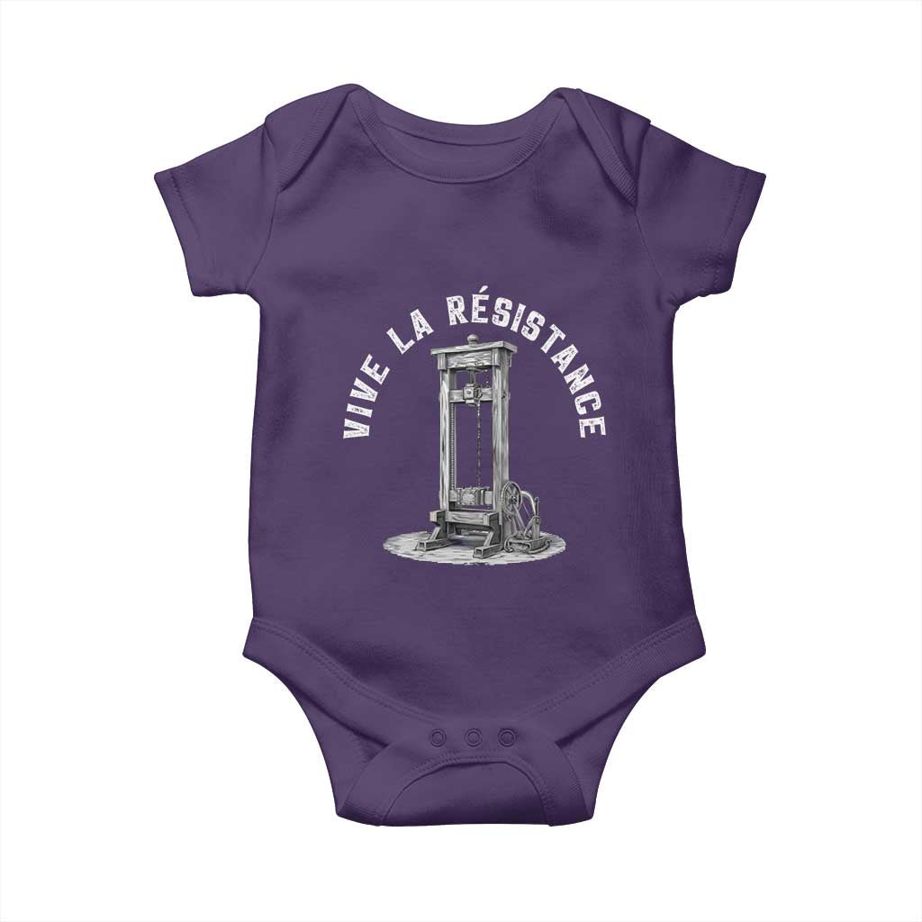 Funny Vive La Resistance Baby Onesie Femme Feminist Vintage Guillotine TS11 Purple Print Your Wear