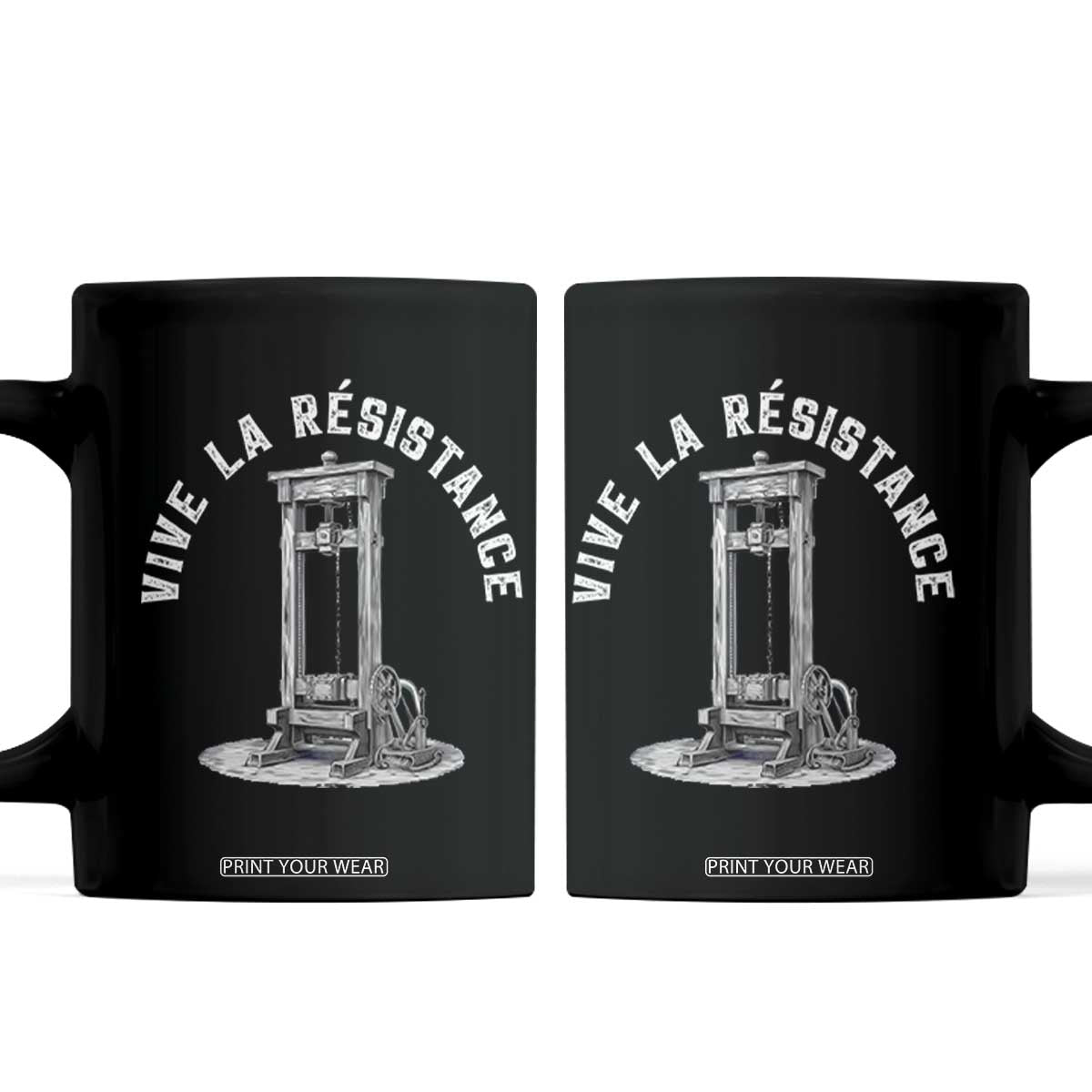 Funny Vive La Resistance Coffee Mug Femme Feminist Vintage Guillotine TS11 Black Print Your Wear