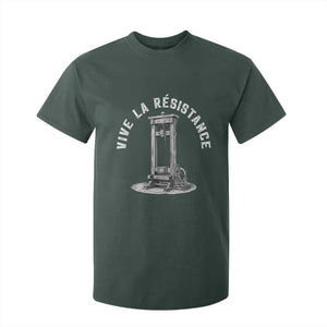 Funny Vive La Resistance T Shirt For Kid Femme Feminist Vintage Guillotine TS11 Dark Forest Green Print Your Wear