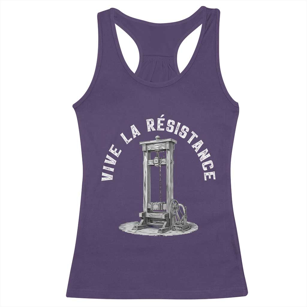 Funny Vive La Resistance Racerback Tank Top Femme Feminist Vintage Guillotine TS11 Purple Print Your Wear