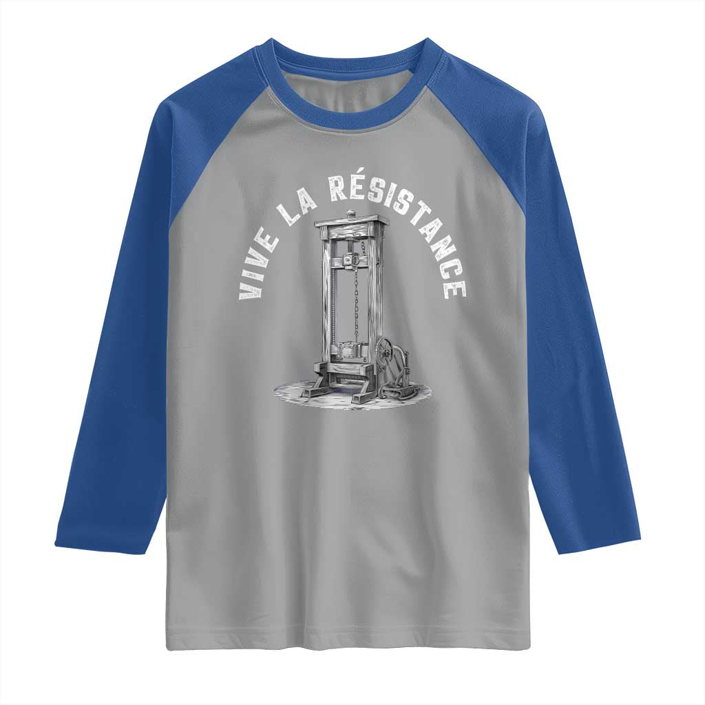 Funny Vive La Resistance Raglan Shirt Femme Feminist Vintage Guillotine TS11 Sport Gray Royal Print Your Wear