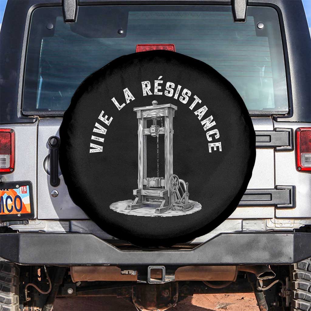 Funny Vive La Resistance Spare Tire Cover Femme Feminist Vintage Guillotine TS11 No hole Black Print Your Wear