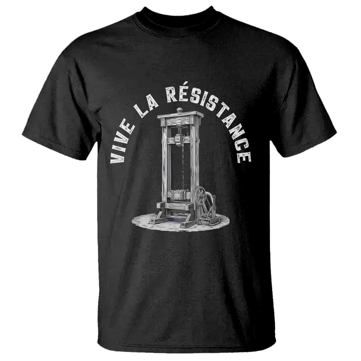 Funny Vive La Resistance T Shirt Femme Feminist Vintage Guillotine TS11 Black Print Your Wear