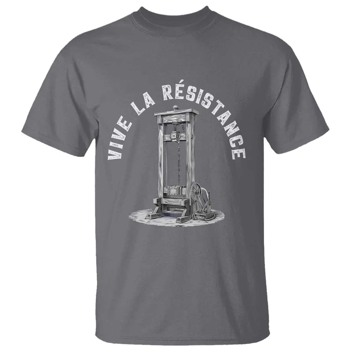 Funny Vive La Resistance T Shirt Femme Feminist Vintage Guillotine TS11 Charcoal Print Your Wear