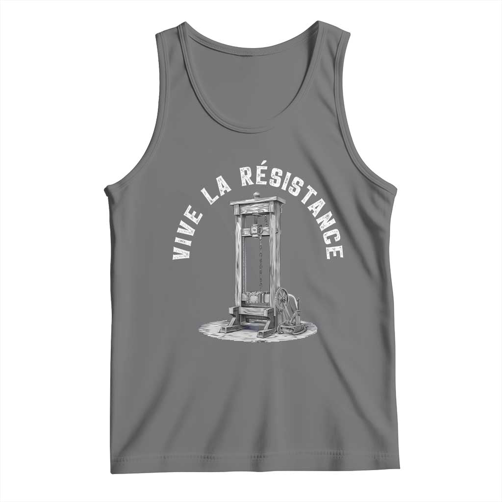 Funny Vive La Resistance Tank Top Femme Feminist Vintage Guillotine TS11 Black Heather Print Your Wear