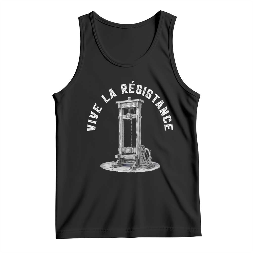 Funny Vive La Resistance Tank Top Femme Feminist Vintage Guillotine TS11 Black Print Your Wear