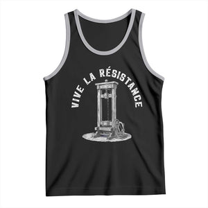 Funny Vive La Resistance Tank Top Femme Feminist Vintage Guillotine TS11 Black Athletic Heather Print Your Wear